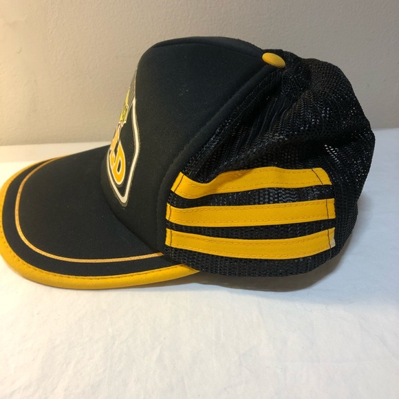 Sunoco Gold Vintage Foam Back 3 stripe Truckers Cap hat snap back - Picture 2 of 11